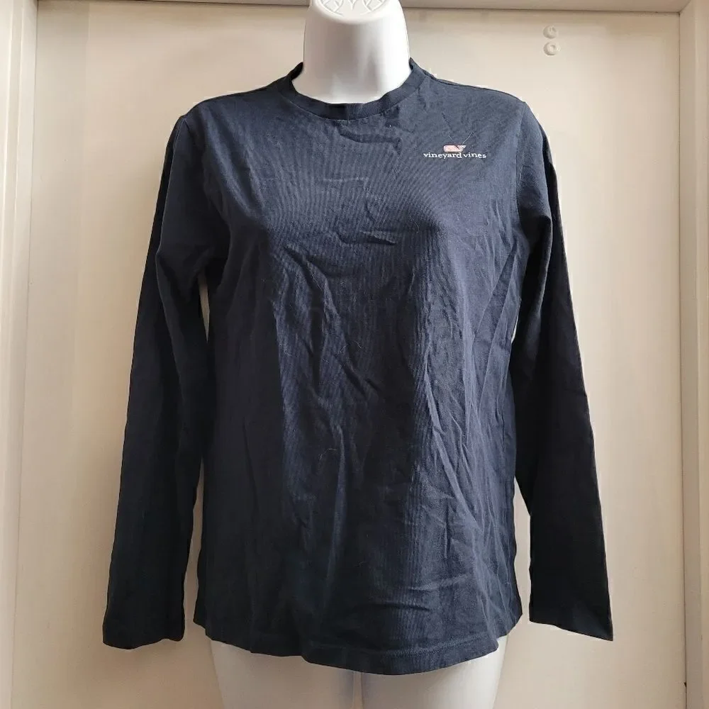 Vineyard vines logo long sleeve pink whale